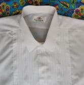 Vintage Rael Brook pleated evening shirt collar size 16 1990s British made